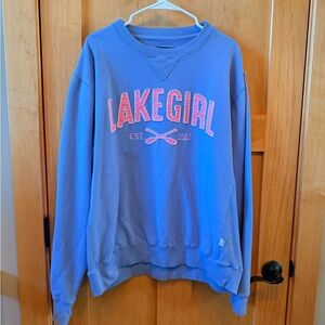 Lake Girl Women's Blue Crew Neck Sweater